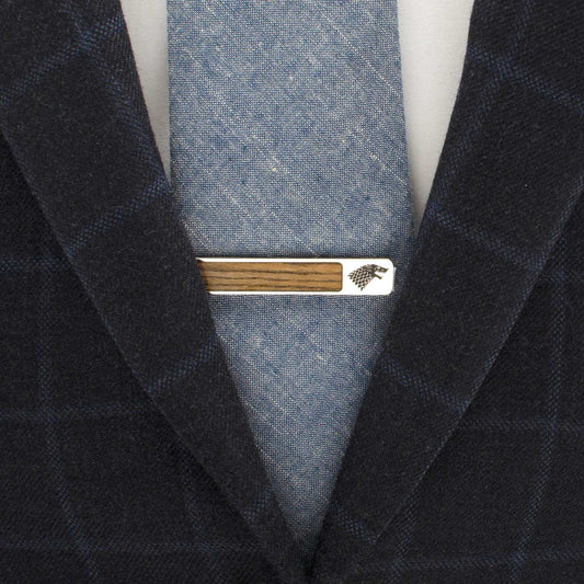 Game of Thrones Stark Inlaid Wood Tie Clip - Cufflinks.com - Flyclothing LLC
