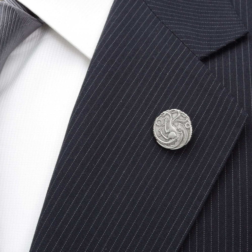 Game of Thrones Targaryen Dragon Antiqued Lapel Pin - Cufflinks.com - Flyclothing LLC