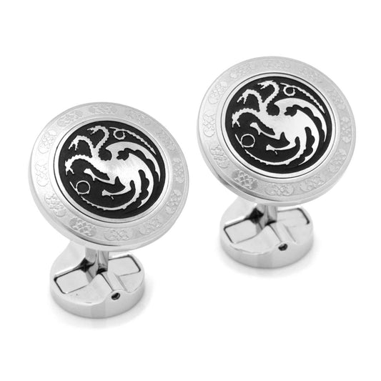 Game of Thrones Targaryen Filigree Stainless Steel Cufflinks - Cufflinks.com - Flyclothing LLC