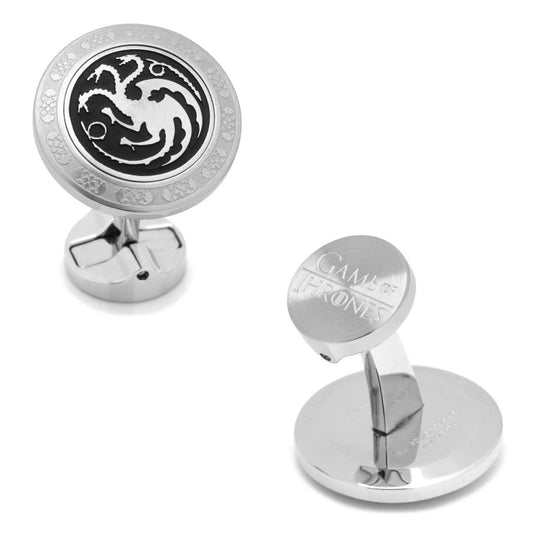 Game of Thrones Targaryen Filigree Stainless Steel Cufflinks - Cufflinks.com - Flyclothing LLC