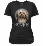 Holy Shih TZU Womens Tee - Goodie Two Sleeves - Flyclothing LLC