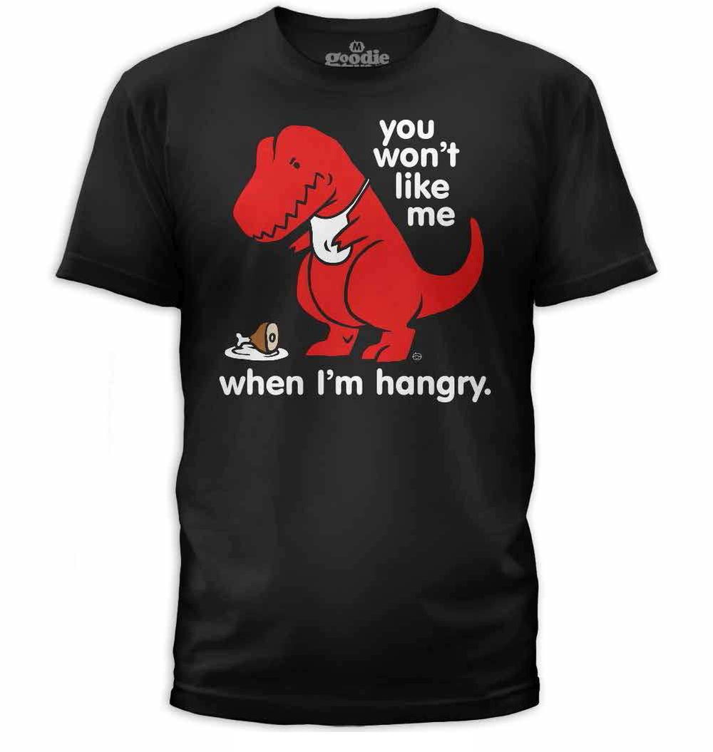 Hangry Dino Mens T-Shirt - Goodie Two Sleeves - Flyclothing LLC
