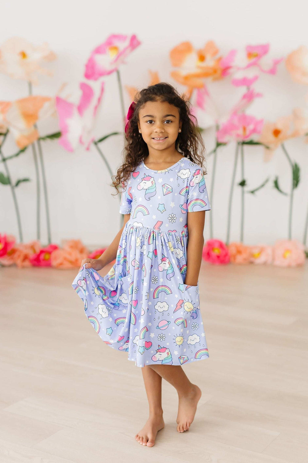 Galactic Unicorns S/S Pocket Twirl Dress - Mila & Rose ® - Flyclothing LLC