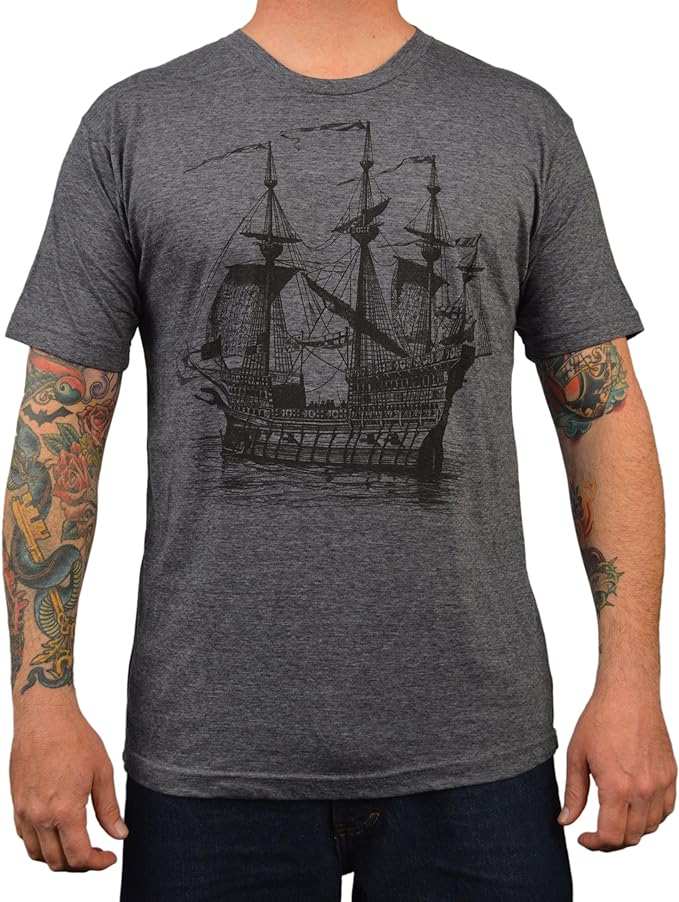 Black Market Art Company Galleon Men's T-Shirt - Black Market Art Company - Flyclothing LLC