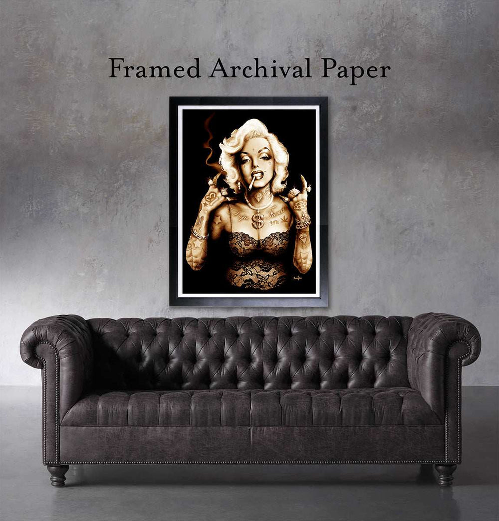 Black Market Art Company Gangsta Marilyn Print - Black Market Art Company - Flyclothing LLC