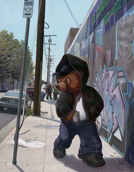 Black Market Art Company Gangsta Teddy I Print - Black Market Art Company - Flyclothing LLC