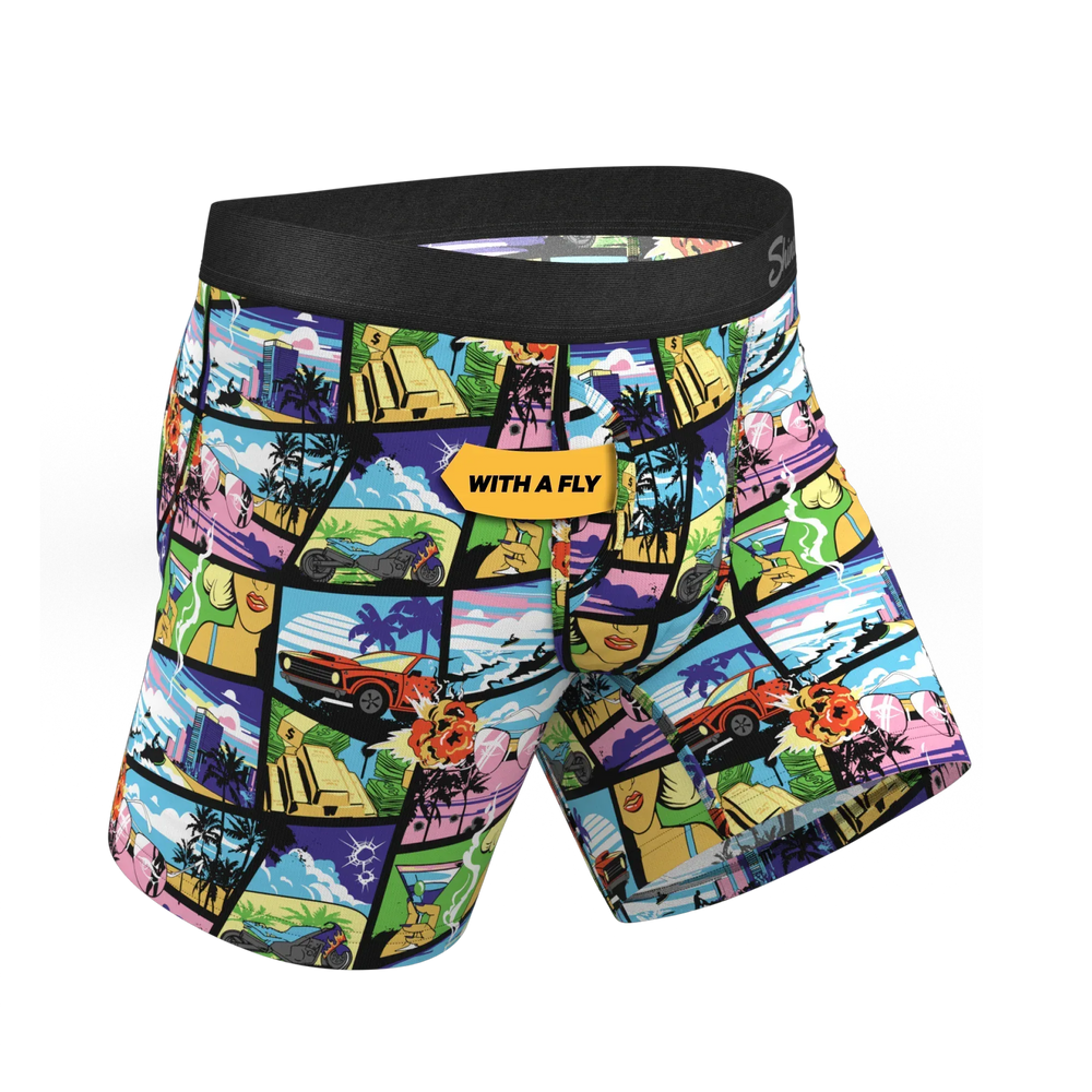 The Gas Pedal | Pop Art Ball Hammock® Pouch Underwear With Fly - Shinesty - Flyclothing LLC