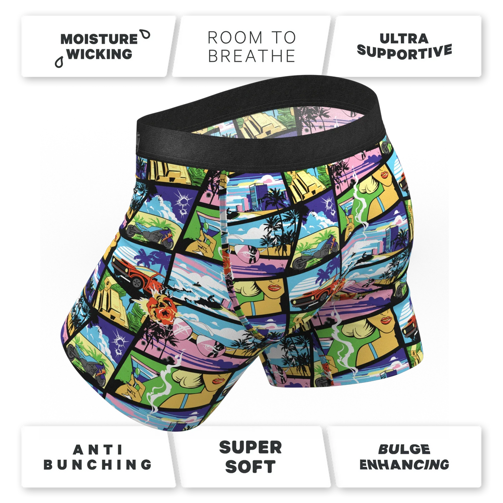 The Gas Pedal | Pop Art Ball Hammock® Pouch Underwear With Fly - Shinesty - Flyclothing LLC