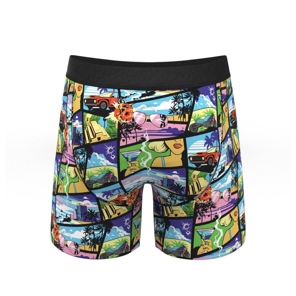 The Gas Pedal | Pop Art Ball Hammock® Pouch Underwear With Fly - Shinesty - Flyclothing LLC