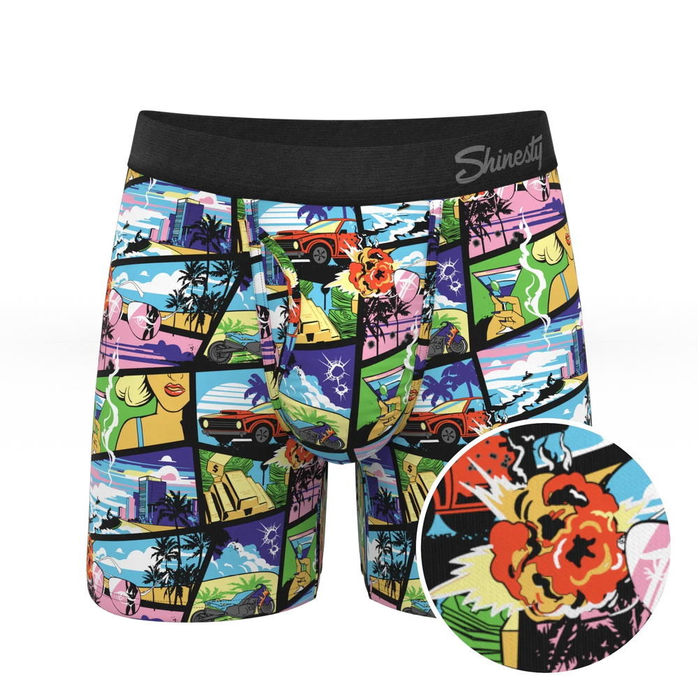 The Gas Pedal | Pop Art Ball Hammock® Pouch Underwear With Fly - Shinesty - Flyclothing LLC