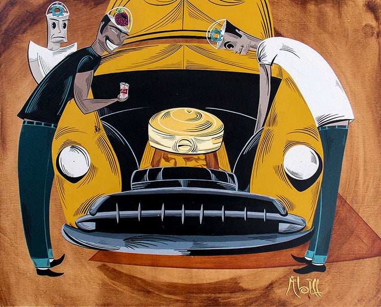 Black Market Art Company Gearheads Print - Black Market Art Company - Flyclothing LLC