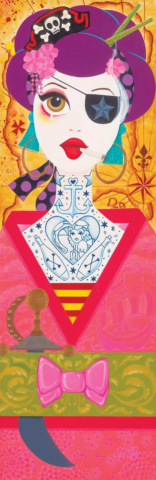 Black Market Art Company Geisha Pirate Print - Black Market Art Company - Flyclothing LLC