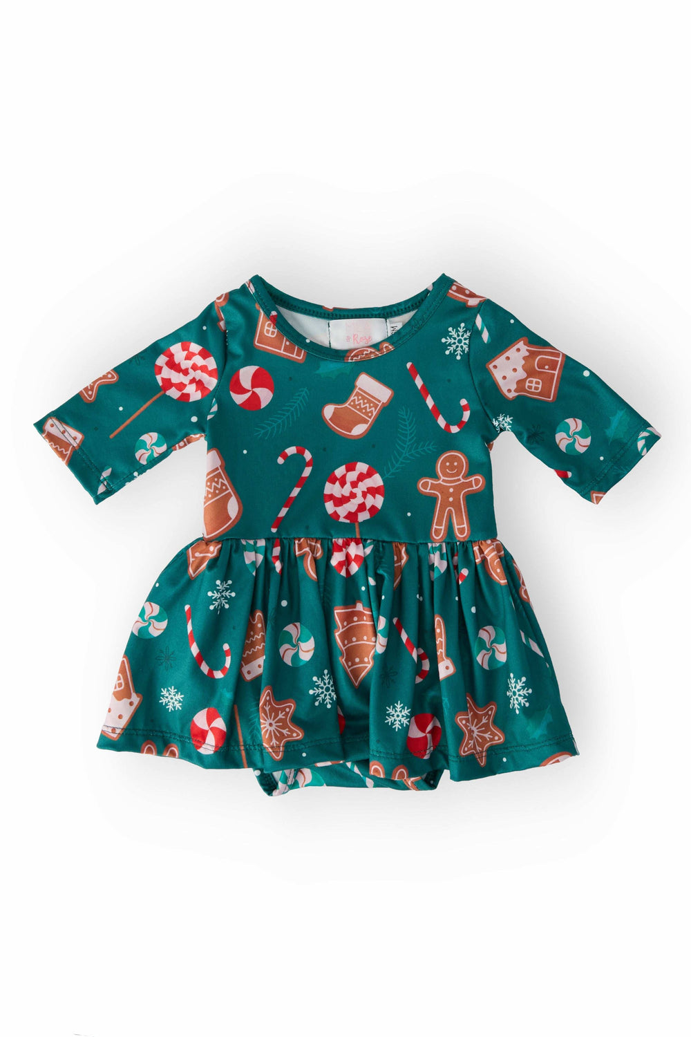 Gingerbread House 3/4 Sleeve Twirl Bodysuit - Mila & Rose ® - Flyclothing LLC