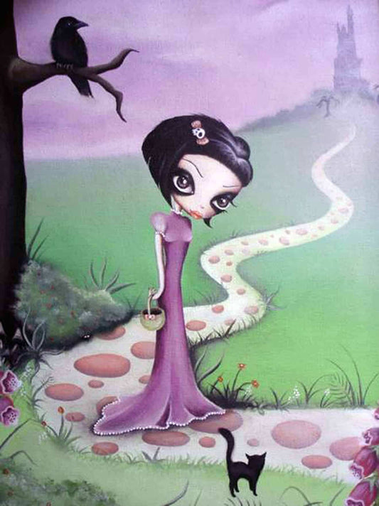 Black Market Art Company Girl and Cat Print - Black Market Art Company - Flyclothing LLC