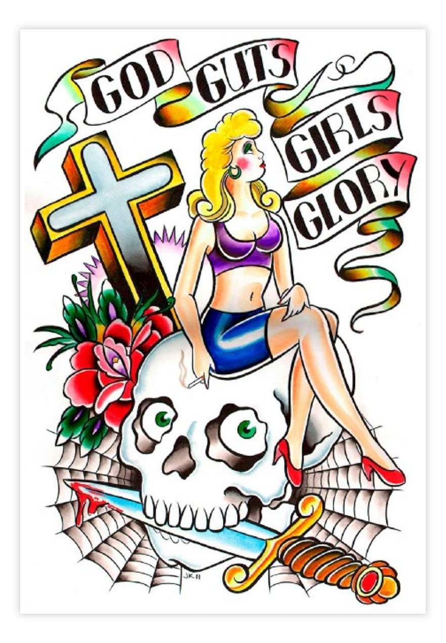 Black Market Art Company Girls Glory Print - Black Market Art Company - Flyclothing LLC