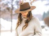 Wool Felt Flat Brim Hat Trendly Giza - Bigalli Hats USA - Flyclothing LLC