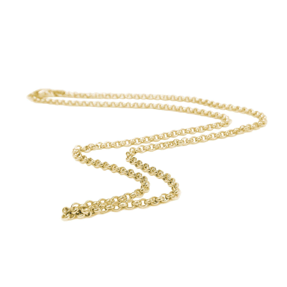 24K Yellow Gold Vermeil Thin Rolo Chain - Belle Étoile Jewelry - Flyclothing LLC