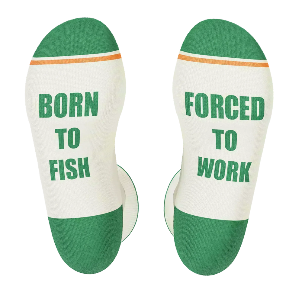 The Gone Fishing | Fishing Heel Hammock™ Crew Socks - Shinesty - Flyclothing LLC