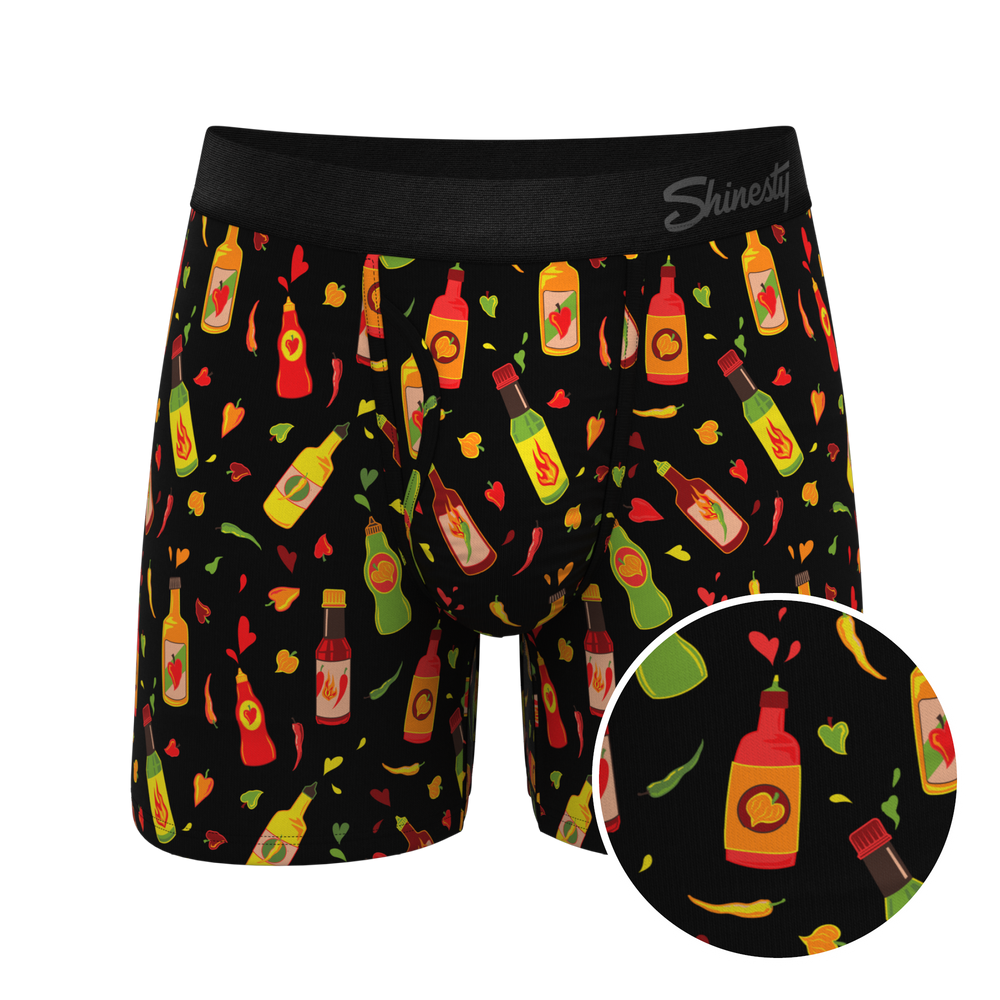 The Gotcha Sriracha | Hot Sauce Ball Hammock® Pouch Underwear With Fly - Shinesty - Flyclothing LLC