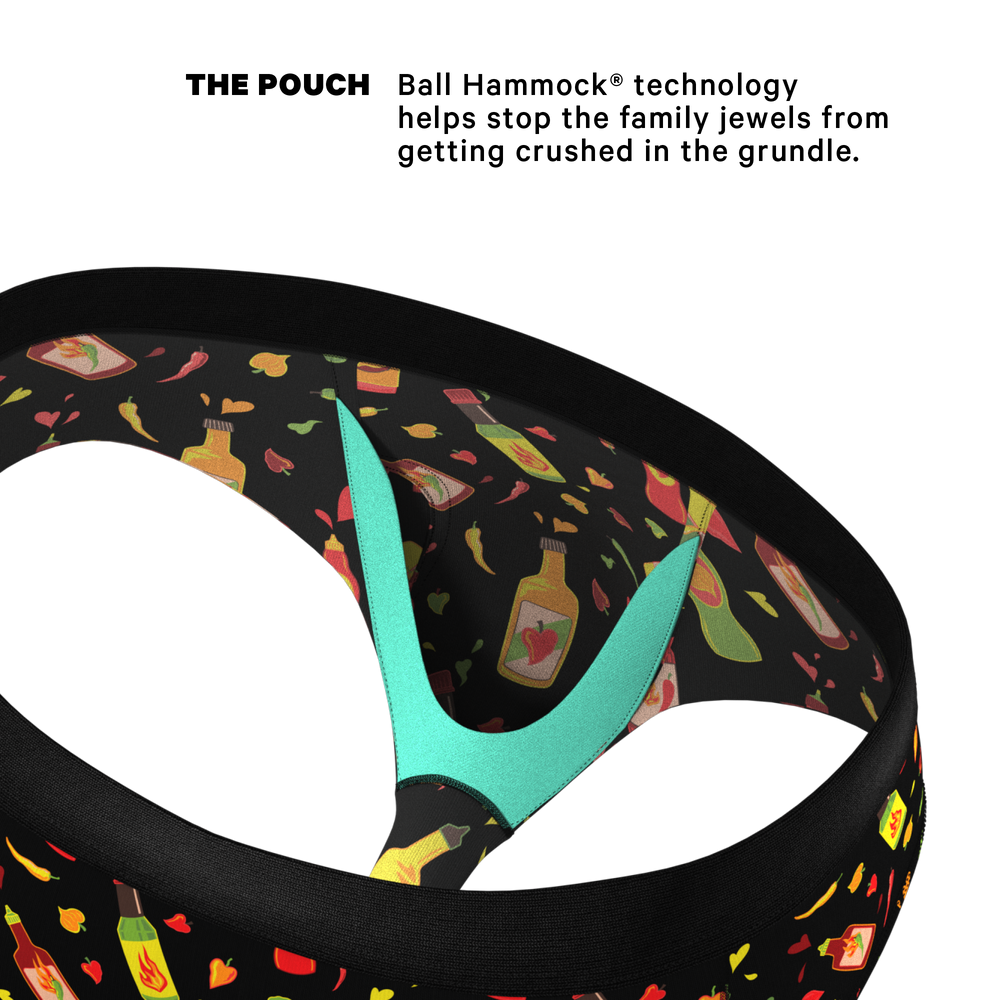 The Gotcha Sriracha | Hot Sauce Ball Hammock® Pouch Underwear Briefs - Shinesty - Flyclothing LLC