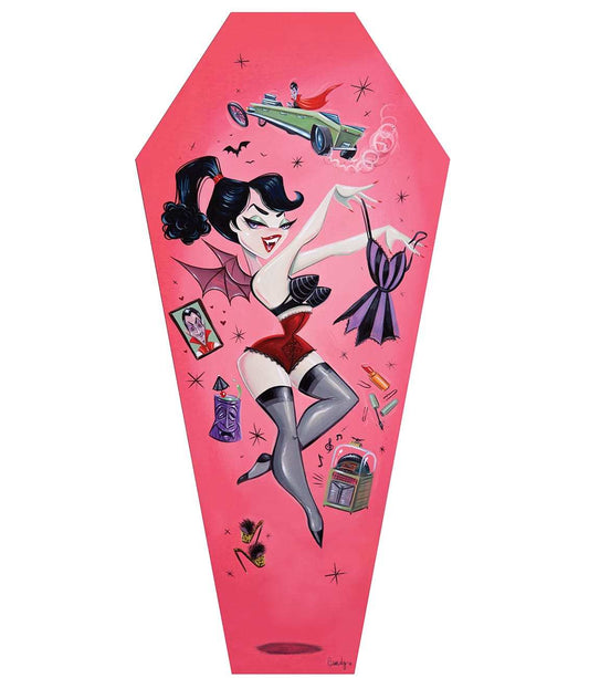 Black Market Art Company Ghouls Rush In & Stretched Canvas Coffin Print - Black Market Art Company - Flyclothing LLC