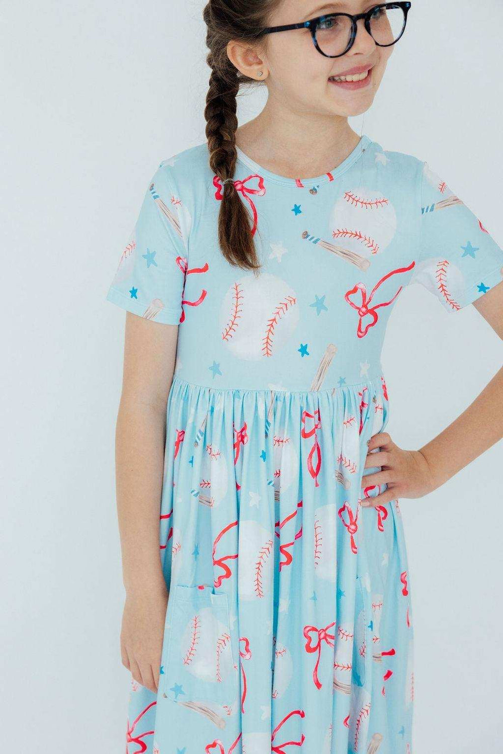 Grand Slam Glam S/S Pocket Twirl Dress - Mila & Rose ® - Flyclothing LLC