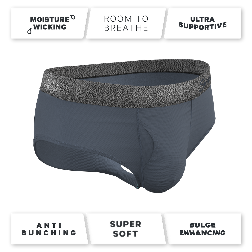 The Graphite | Tonal Grey Ball Hammock® Pouch Underwear Briefs - Shinesty - Flyclothing LLC