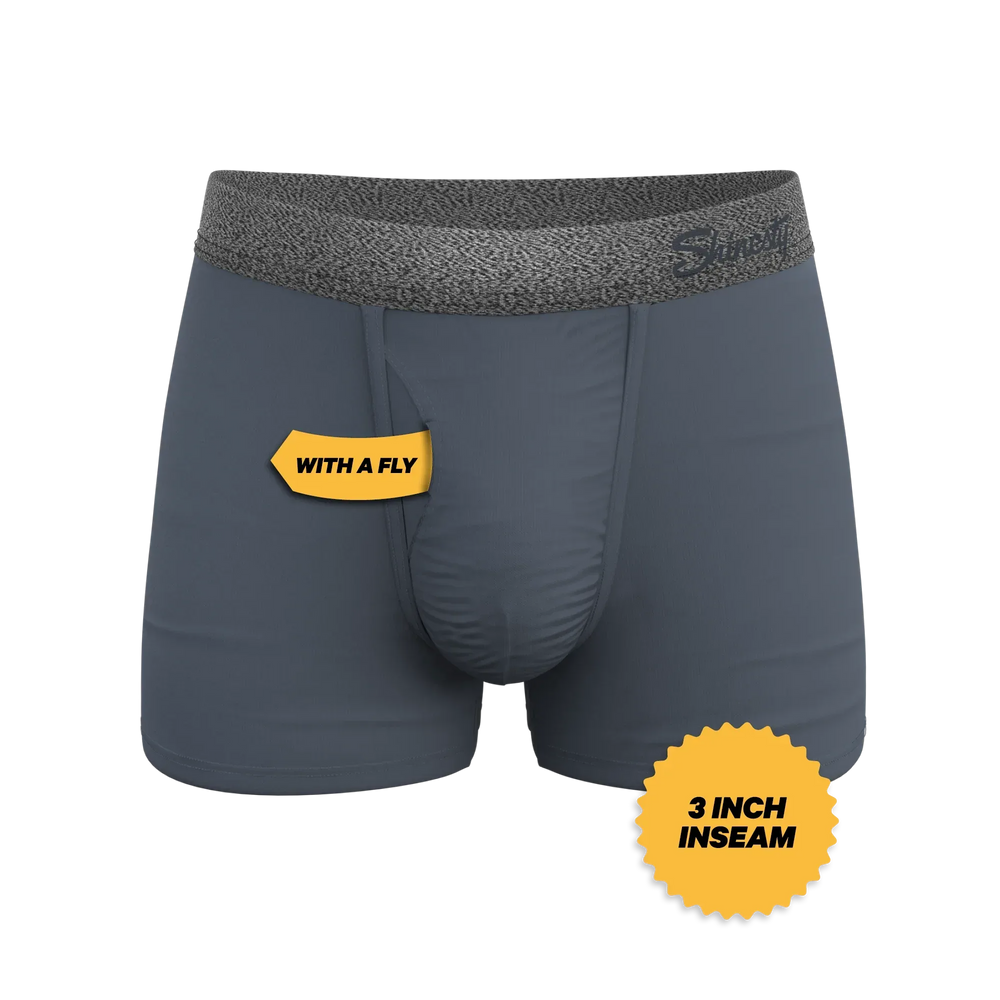 The Graphite | Tonal Grey Ball Hammock® Pouch Trunks Underwear - Shinesty - Flyclothing LLC