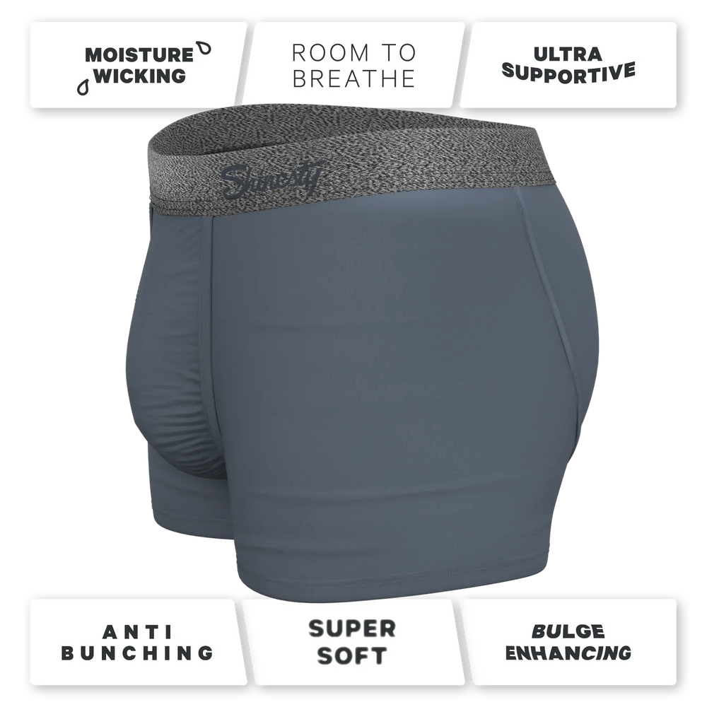 The Graphite | Tonal Grey Ball Hammock® Pouch Trunks Underwear - Shinesty - Flyclothing LLC