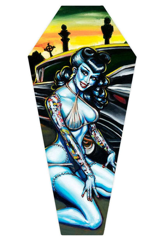 Black Market Art Company Graveyard Girlfriend & Stretched Canvas Coffin Print - Black Market Art Company - Flyclothing LLC