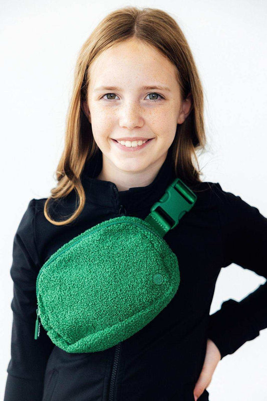 Green Fleece Belt Bag - Mila & Rose ® - Flyclothing LLC