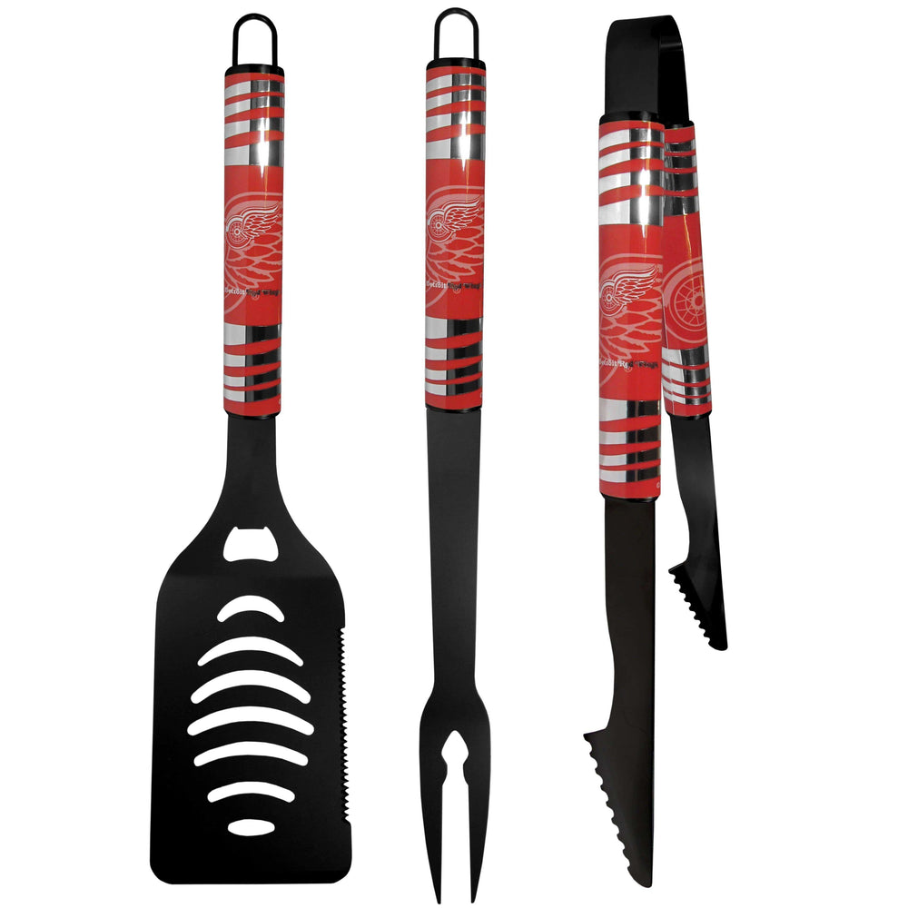 Detroit Red Wings® 3 pc Black Tailgater BBQ Set - Siskiyou Buckle - Flyclothing LLC