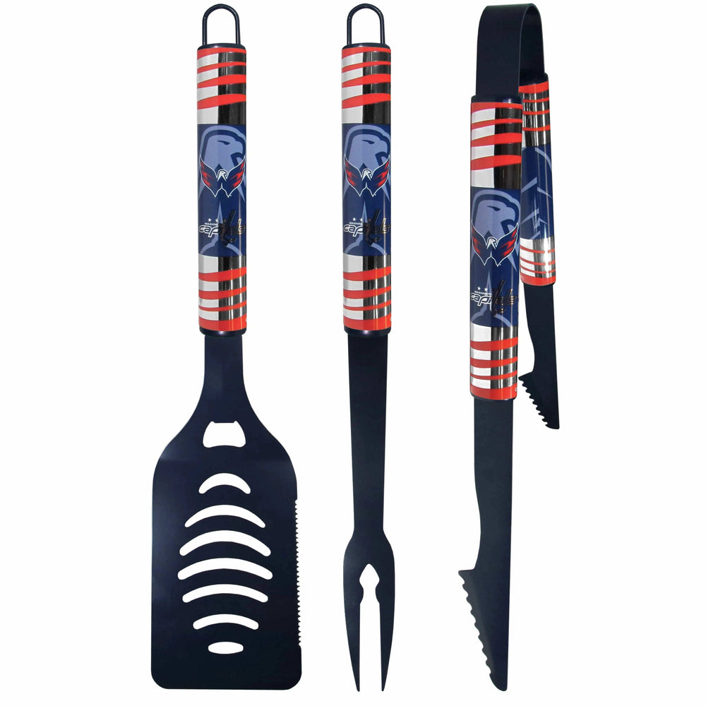 Washington Capitals® 3 pc Color BBQ Tool Set - Washington Capitals - Flyclothing LLC