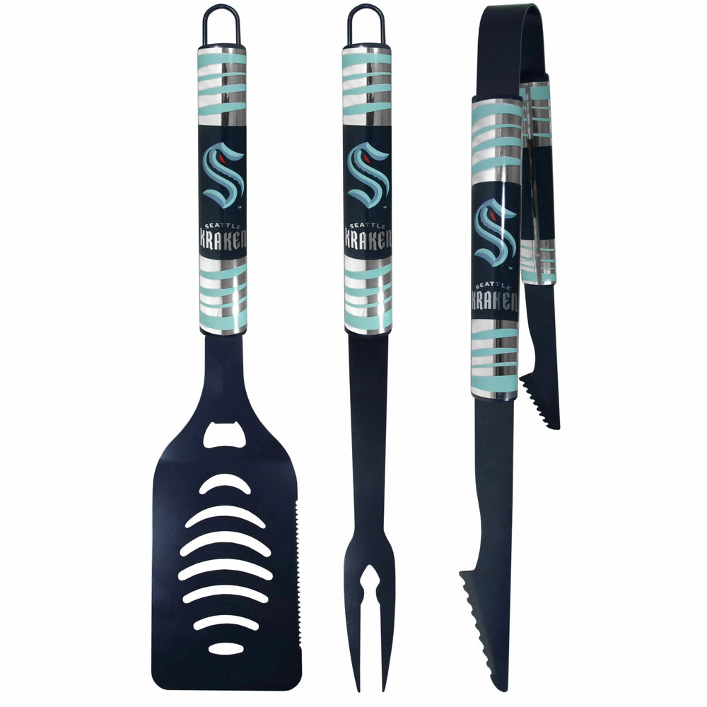 Seattle Kraken 3 pc Color BBQ Tool Set - Seattle Kraken - Flyclothing LLC