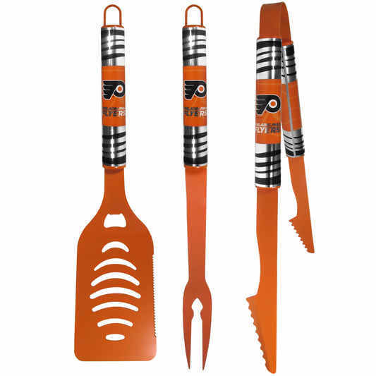 Philadelphia Flyers® 3 pc Color BBQ Tool Set - Philadelphia Flyers - Flyclothing LLC