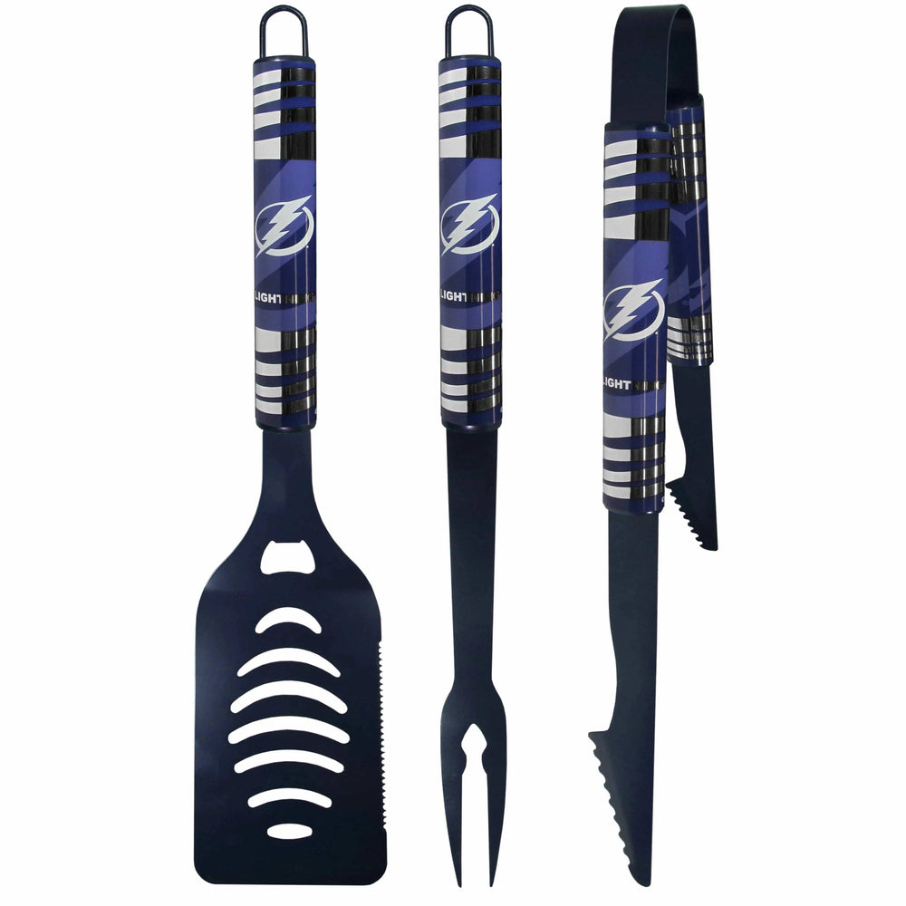 Tampa Bay Lightning® 3 pc Color BBQ Tool Set - Tampa Bay Lightning - Flyclothing LLC
