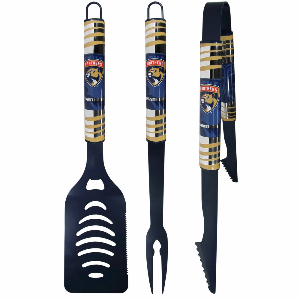 Florida Panthers® 3 pc Color BBQ Tool Set - Florida Panthers - Flyclothing LLC
