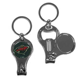 Minnesota Wild Nail Care/Bottle Opener Key Chain - Minnesota Wild - Flyclothing LLC