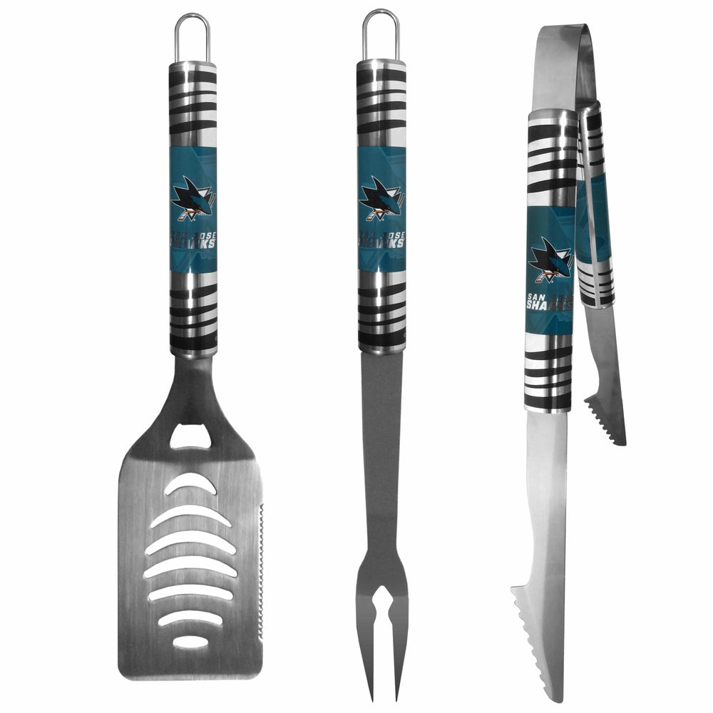 San Jose Sharks® 3 pc Tailgater BBQ Tools - San Jose Sharks - Flyclothing LLC
