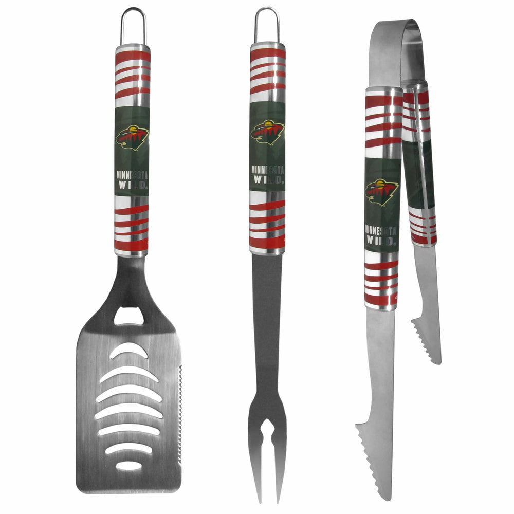 Minnesota Wild® 3 pc Tailgater BBQ Tools - Minnesota Wild - Flyclothing LLC