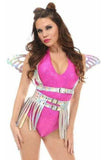 Daisy Corsets Silver Holo Large Butterfly Wing Body Harness - Daisy Corsets - Flyclothing LLC