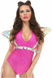 Daisy Corsets Silver Holo Large Butterfly Wing Body Harness - Daisy Corsets - Flyclothing LLC