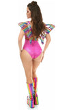 Daisy Corsets Rainbow Glitter PVC Large Butterfly Wing Body Harness - Daisy Corsets - Flyclothing LLC