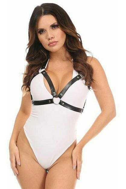 Daisy Corsets Vegan Matte Black Halter Bra Harness - Daisy Corsets - Flyclothing LLC