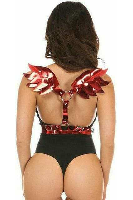 Daisy Corsets Red Metallic Angel Wings - Daisy Corsets - Flyclothing LLC