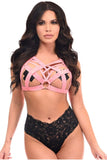 Daisy Corsets BOXED Lt Pink Stretchy Body Harness w/Silver Hardware - Daisy Corsets - Flyclothing LLC