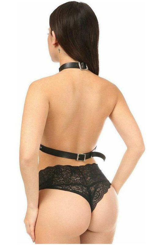 Daisy Corsets Black Vegan Leather Body Harness - Daisy Corsets - Flyclothing LLC