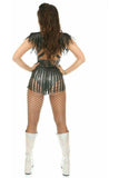 Daisy Corsets Black Vegan Leather Body Harness w/Shoulder Fringe - Daisy Corsets - Flyclothing LLC
