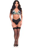 Daisy Corsets Blue/Teal Holo Strappy Bra Top - Daisy Corsets - Flyclothing LLC