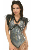 Daisy Corsets Black Vegan Leather Body Harness w/Shoulder Fringe - Daisy Corsets - Flyclothing LLC